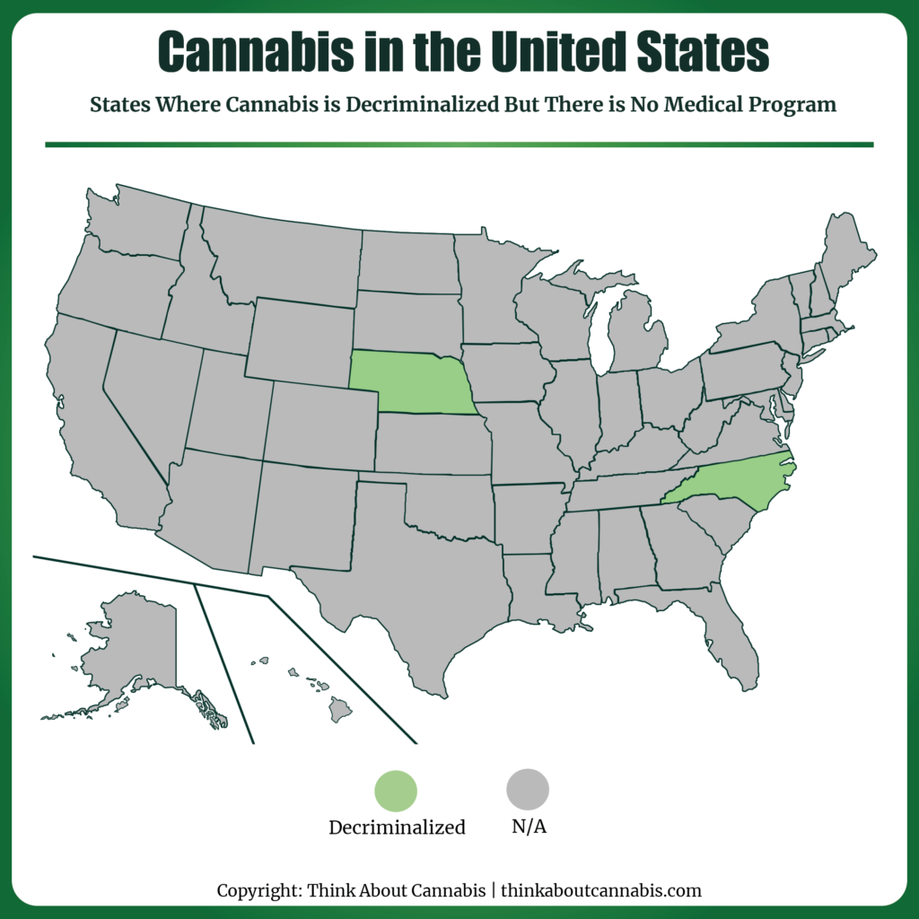 States Where Cannabis is Only Decriminalized
